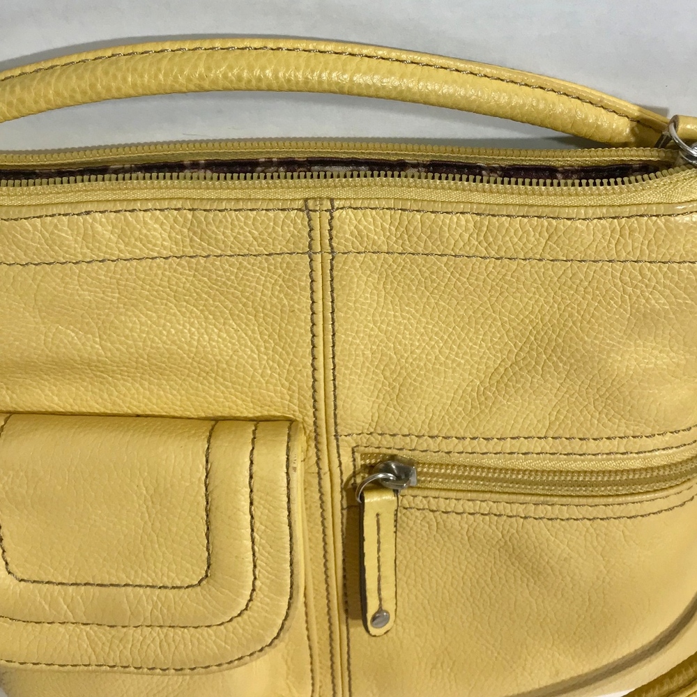 SOLD!!  TIGNANELLO Yellow Leather Crossbody - Picture 8 of 8
